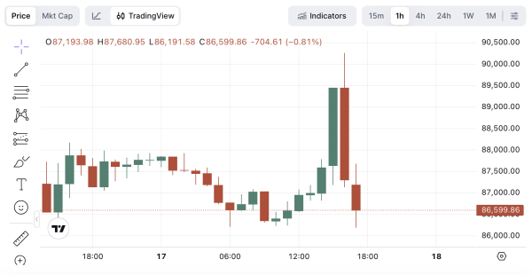 Штурм биткоина $90 000 закончился массовым &laquo;бритьем&raquo; лонгов и шортов