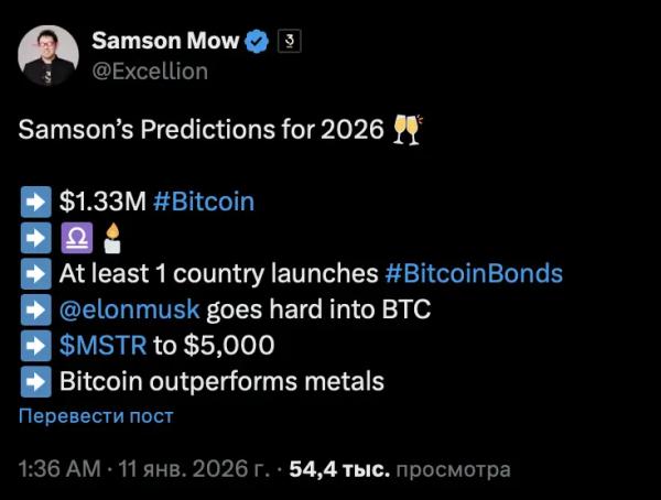 Самсон Моу: &laquo;Илон Маск серьезно возьмется за биткоин&raquo;