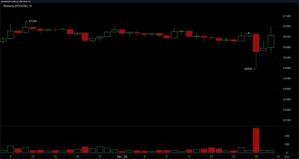 Биткойн опустился до минимума в 64 785 долларов, 86 000 трейдеров понесли убытки, в то время как нефть превысила отметку в 103 доллара, а фьючерсы на Уолл-стрит перешли в минус