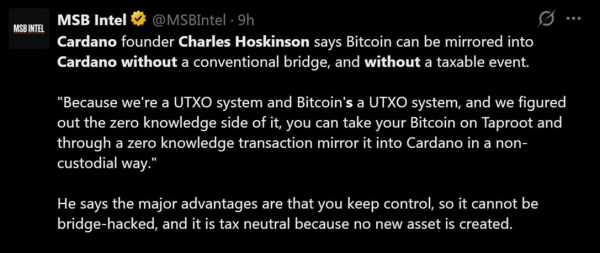 Чарльз Хоскинсон: Ethereum копирует модель EUTXO от Cardano, не указывая авторство Чарльз Хоскинсон: Ethereum копирует модель EUTXO от Cardano, не указывая авторство